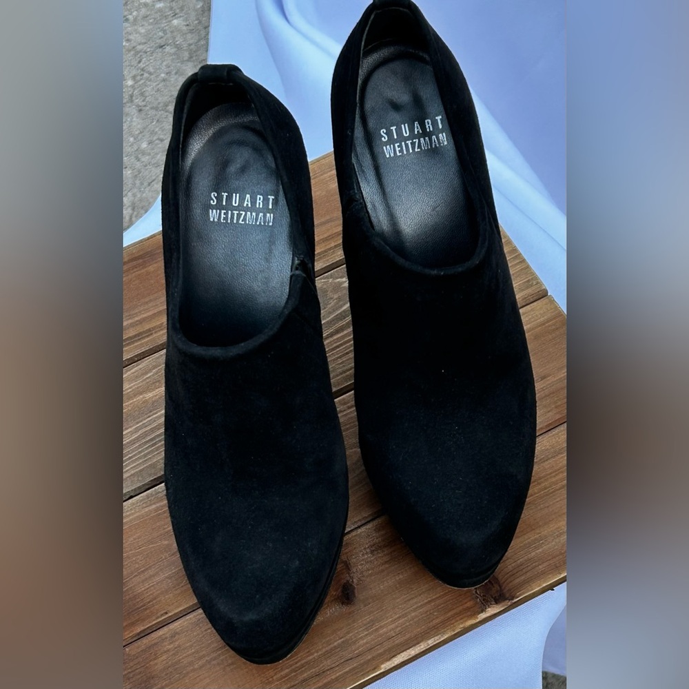 Stuart Weitzman Black Suede Heels